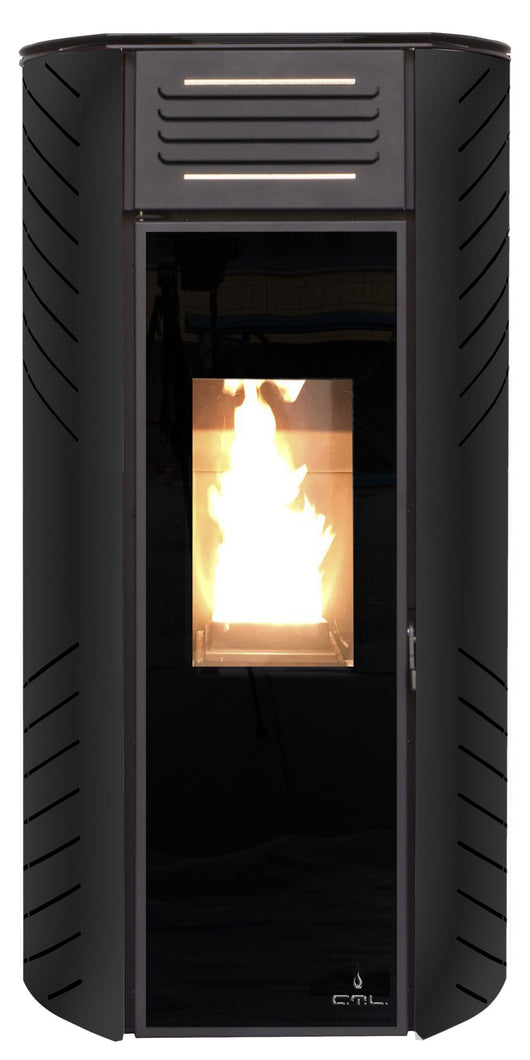 Estufa de pellets ctl zara 10 kw negra