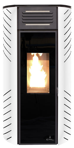 estufa de pellets ctl zara 10 kw blanca