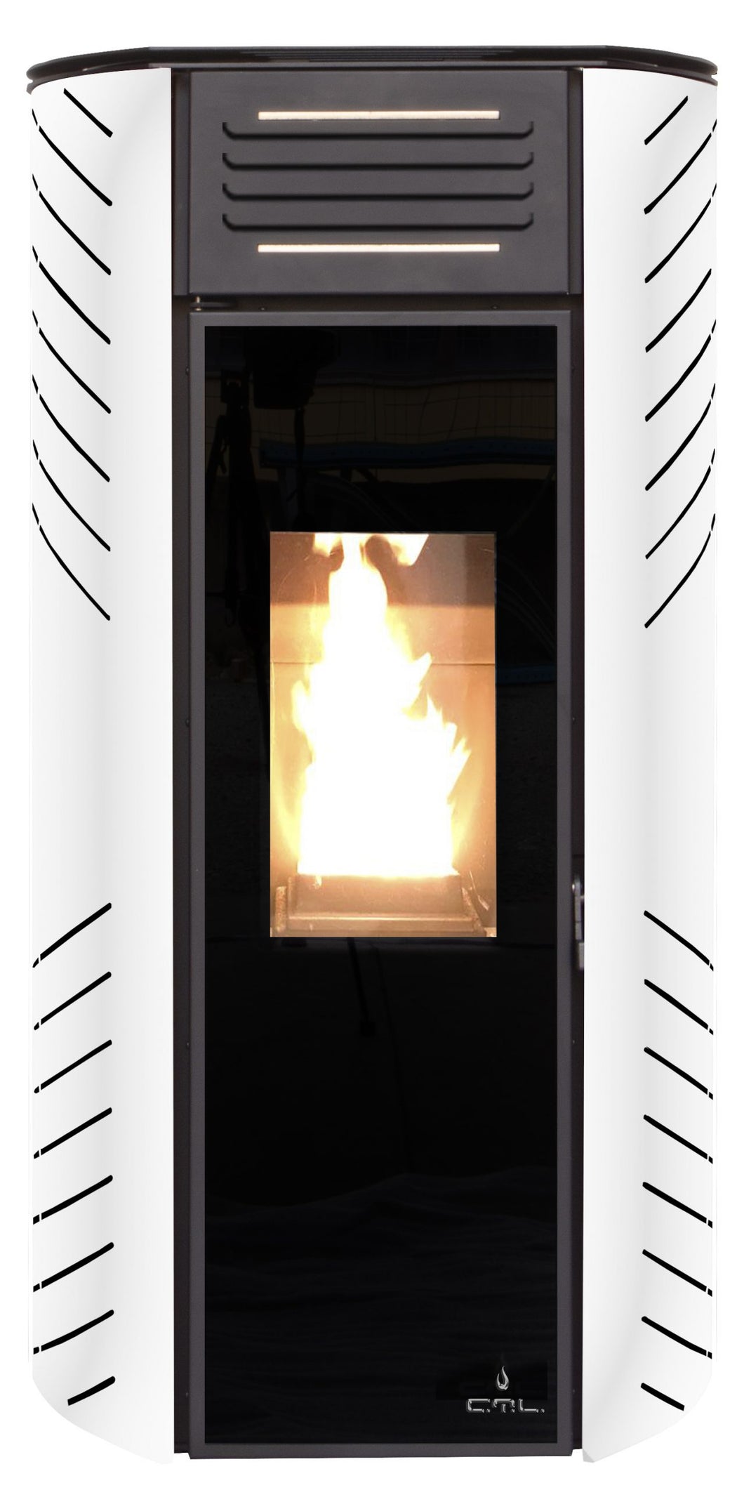 estufa de pellets ctl zara 10 kw blanca