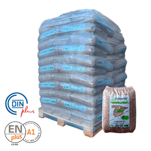 1 palet de 72 sacos certificado DNI ENplus A1 15kg Burpellet